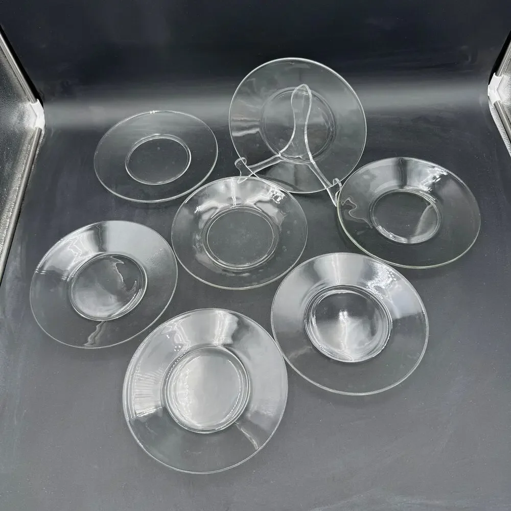 Vintage Glass Salad Plates 8